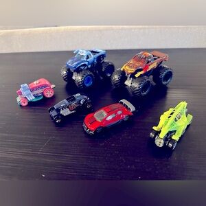 Hot wheels and monster trucks
